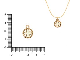 Dije Esmaltado Cruz Blanca 